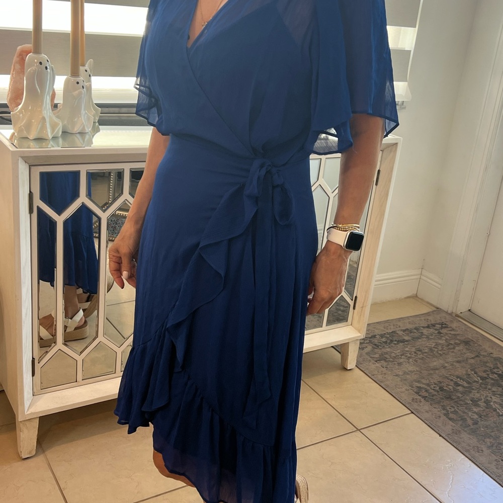 Calvin Klein Royal Blue High Low Dress